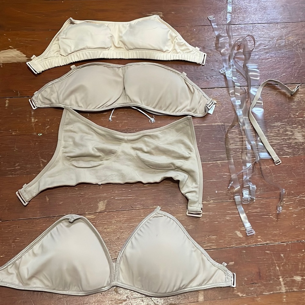 Nude dance bras